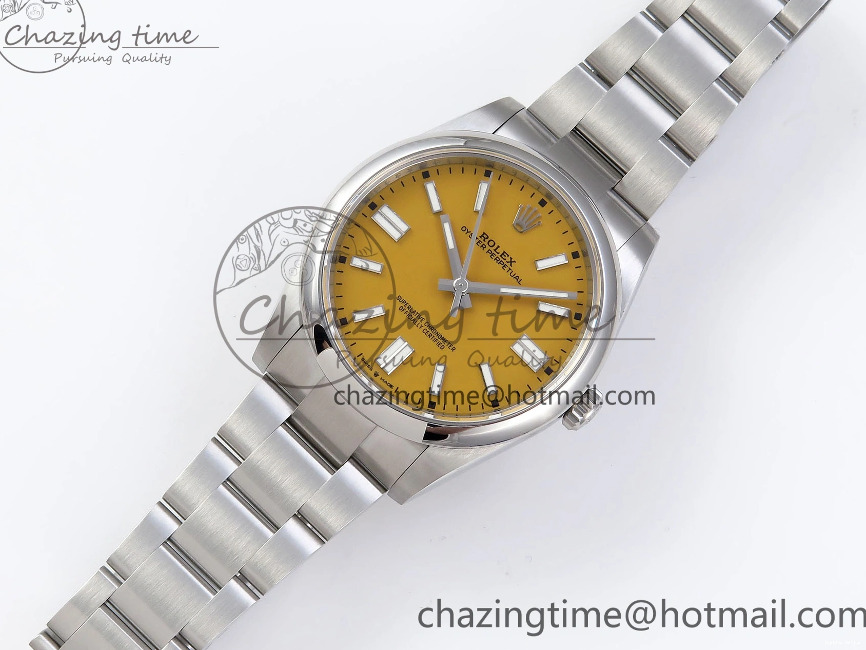 0504 WaterResistant OYSTER PERPETUAL 124300 41MM VSF 1:1 BEST EDITION 904L STEEL YELLOW DIAL VS 1769